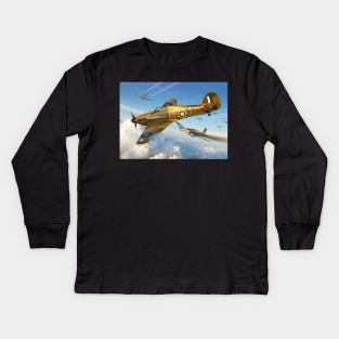 Hawker Hurricane Defender Kids Long Sleeve T-Shirt